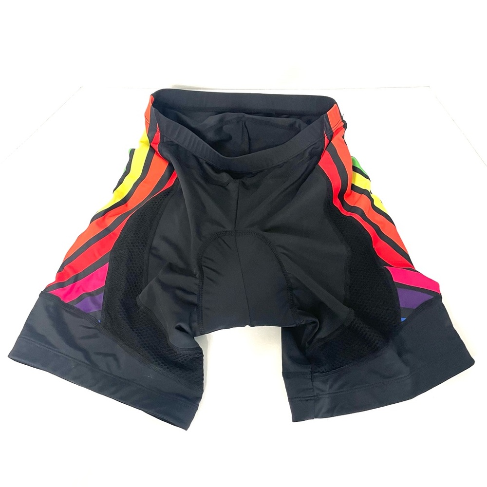 Beroy Women's 3D Padded Black Cycling Bicycling Shorts Side Stripes Size M